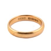 HALLMARKED 22CT GOLD BAND RING