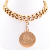 EARLY 20TH CENTURY 18CT GOLD BRACELET & LOCKET