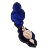 19TH CENTURY GEORGIAN SEED PEARL LOCKET PENDANT