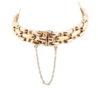 18CT GOLD GATE LINK BRACELET