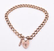 EARLY 20TH CENTURY 9CT GOLD CHAIN BRACELET