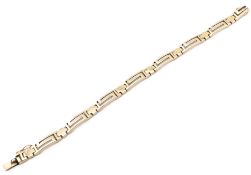 14CT GOLD PIERCED LINK BRACELET