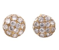 HALLMARKED 9CT GOLD & CZ CLUSTER STUD EARRINGS