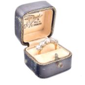 18CT GOLD & PLATINUM DIAMOND FIVE STONE RING