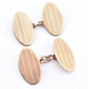 1920S HALLMARKED 9CT GOLD CUFFLINKS