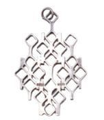 1970S HALLMARKED SILVER MODERNIST NECKLACE PENDANT