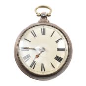 HALLMARKED 19TH CENTURY SILVER FUSEE POCKET WATCH
