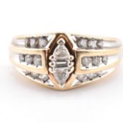 GOLD & DIAMOND FANCY CLUSTER RING