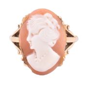 HALLMARKED 9CT GOLD CAMEO RING