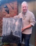THE IRON GIANT - ORIGINAL PAINTING ON CANVAS BY RICHARD BAZLEY
