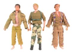 ACTION MAN - X3 VINTAGE PALITOY ACTION MAN FIGURES