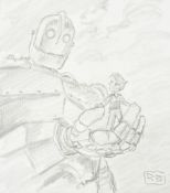 THE IRON GIANT - ORIGINAL DRAWING BY RICHARD BAZLEY