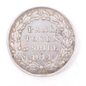 1814 GEORGE III BANK OF ENGLAND THREE SHILLING TOKEN
