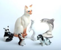 COLLECTION OF 20TH CENTURY PORCELAIN ANIMAL FIGURINES