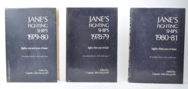 JANE'S FIGHTING SHIPS - THREE MID CENTURY HARDBACK BOOKS
