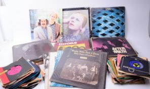 COLLECTION OF LATE 20TH CENTURY ROCK LP AND 45S VINYL RECORDS