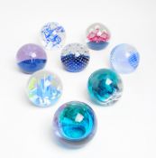 CAITHNESS - EIGHT HANDMADE GLASS PAPERWEIGHTS
