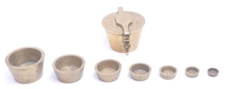 20TH CENTURY BRASS APOTHECARY WEIGHTS / SCALES