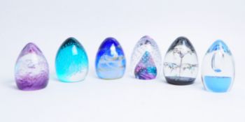 CAITHNESS - COLLECTION OF SIX LATE 20TH CENTURY GLASS PAPERWEIGHTS