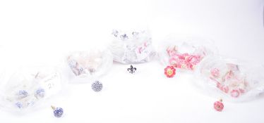 COLLECTION OF 20TH CENTURY PORCELAIN DOOR KNOBS