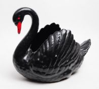 DARTMOUTH POTTERY - VINTAGE 20TH CENTURY BLACK SWAN PLANTER