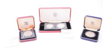 COLLECTION OF LATE 20TH CENTURY COMMEMORATIVE SILVER PROOF COINS