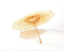 CHINESE VINTAGE EARLY 20TH CENTURY OIL PAPER PARASOL UMBRELLA
