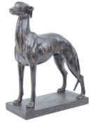 CONTEMPORARY FAUX BRONZE GREYHOUND DOG STATUE