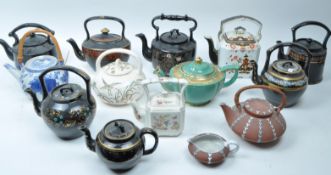 LARGE COLLECTION OF 19TH AND 20TH CENTURY TEAPOTS