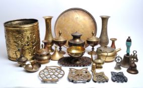 EARLY TO MID CENTURY COLLECTION OF BRASS ITEMS