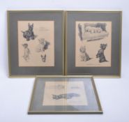 AFTER CECIL ALDIN (1970 - 1935) - THREE PRINTS OF 1935 DOG SKETCHES