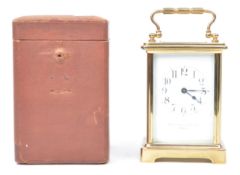 PLEASANCE & HARPER - MID CENTURY CARRIAGE CLOCK