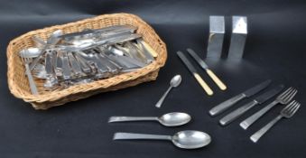 VINTAGE 20TH CENTURY CRUET SET & SILVER PLATE CUTLERY