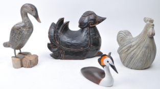 COLLECTION OF LATE 20TH CENTURY DUCK AND CHICKEN FIGURES