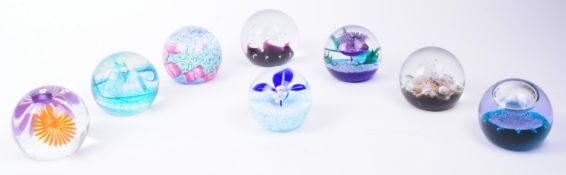CAITHNESS - COLLECTION OF EIGHT LATE 20TH CENTURY GLASS PAPERWEIGHTS