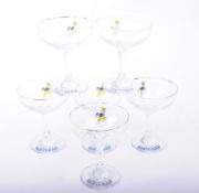BABYCHAM - SIX 1970S COUPE GLASSES