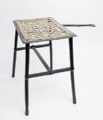 19TH CENTURY VICTORIAN BRASS & IRON FIRE TRIVET