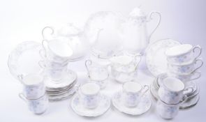 ROYAL ALBERT - LATE 20TH CENTURY SATIN ROSE CHINA PART TEA SERVICE