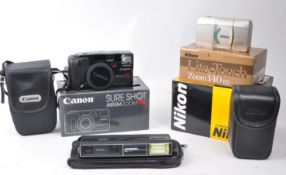THREE VINTAGE ANALOGUE COMPACT CAMERAS