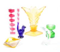 COLLECTION OF MID CENTURY GLASS PIECES
