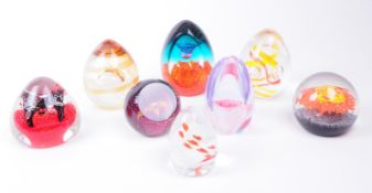 CAITHNESS - EIGHT VINTAGE GLASS PAPERWEIGHTS