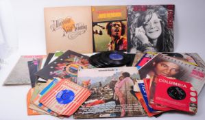 COLLECTION OF LATE 20TH CENTURY ROCK LP AND 45S VINYL RECORDS