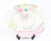 CLARICE CLIFF - EARLY 20TH CENTURY PINK PEARLS PLATE