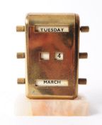 VINTAGE 20TH CENTURY BRASS PERPETUAL CALENDAR