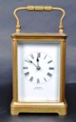 VINCENT WEYMOUTH - 20TH CENTURY BRASS CARRIAGE CLOCK