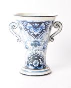 VILLEROY & BOCH - EARLY 20TH CENTURY CERAMIC TWIN HANDLED VASE