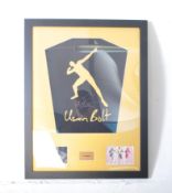 USAIN BOLT - CONTEMPORARY SIGNED FRAMED ARTWORK