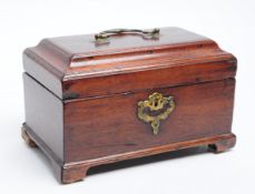 GEORGE III 19TH CENTURY MAHOGANY TEA CADDY