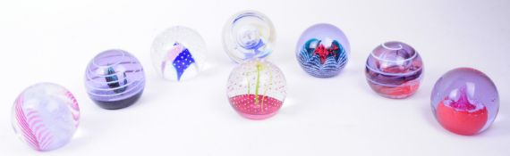 CAITHNESS - COLLECTION OF EIGHT LATE 20TH CENTURY GLASS PAPERWEIGHTS