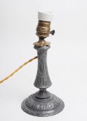 ITALIAN EARLY 20TH CENTURY ART DECO CAST METAL PEWTER DESK LAMP BASE